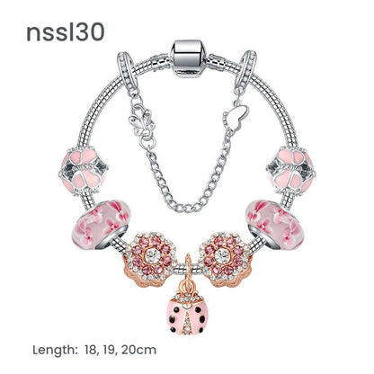 11 Styles Charm Bracelets Set,Colorful Alloy & Glass Beaded Bracelets, Buy 2 for Better Price(double)