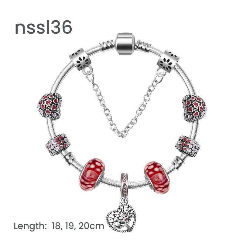 11 Styles Charm Bracelets Set,Colorful Alloy & Glass Beaded Bracelets,Buy 3 for Better Price(triple)