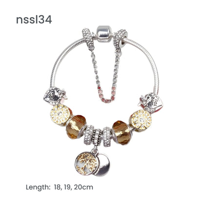 11 Styles Charm Bracelets Set,Colorful Alloy & Glass Beaded Bracelets,Buy 3 for Better Price(triple)