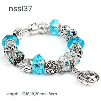 11 Styles Charm Bracelets Set,Colorful Alloy & Glass Beaded Bracelets,Buy 3 for Better Price(triple)
