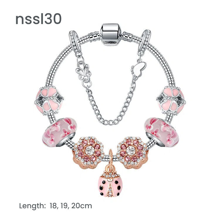 11 Styles Charm Bracelets Set,Colorful Alloy & Glass Beaded Bracelets,Buy 3 for Better Price(triple)