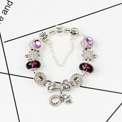 Combo Deal: Tortoise Bead, Purple Floral, Blue Starry Sky Bracelets - Mix & Match,Buy 2 for Better Price(double-19cm)