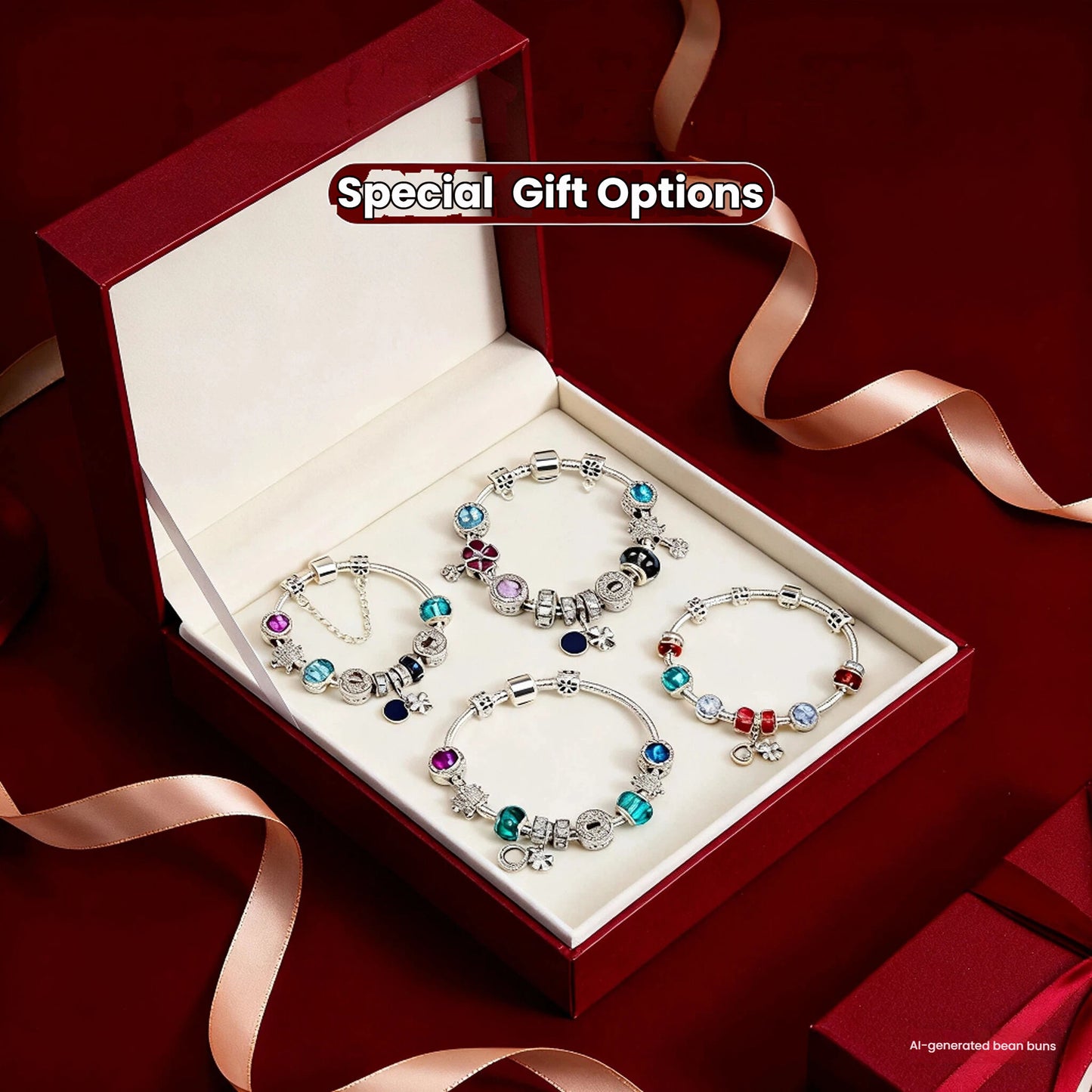 Combo Deal: Tortoise Bead, Purple Floral, Blue Starry Sky Bracelets - Mix & Match,Buy 2 for Better Price(double-19cm)