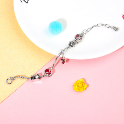 Cartoon Punk Spider-Man Themed Rhinestone Bracele(17cm)