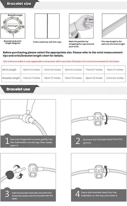 Romantic Floral Big Glass Bead Petal Pendant DIY Bracelet(purple-20cm)