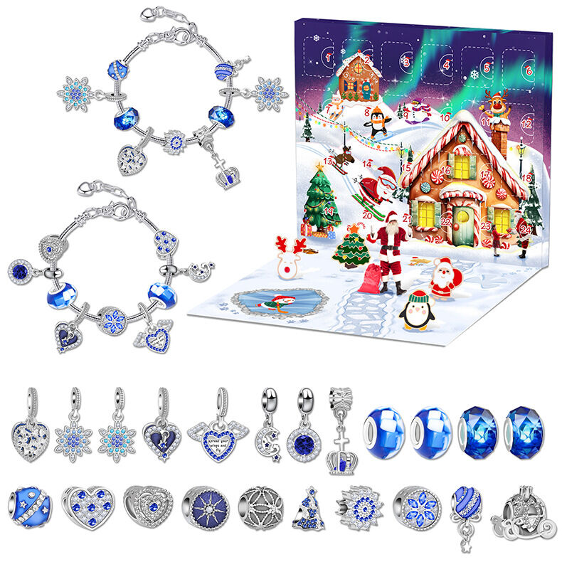 Christmas DIY Jewelry & Craft Advent Calendar(M-28,20*17*1.3cm)