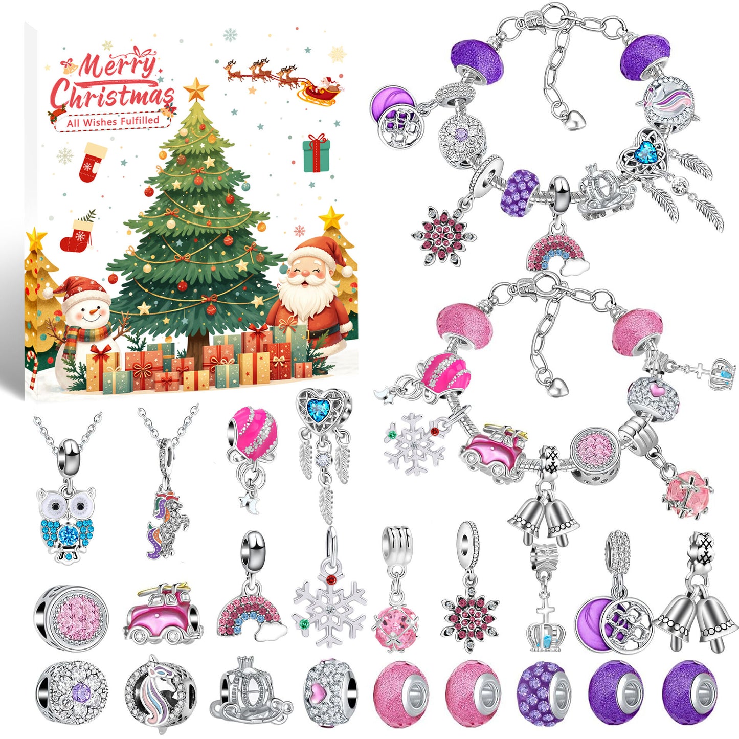 Christmas DIY Jewelry & Craft Advent Calendar(YD-06,20*17*1.3cm)