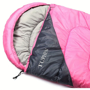 Rosy Four-Season Rectangular Sleeping Bag for Adults