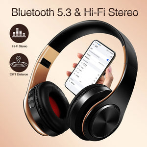 Wireless Bluetooth Headphones Gold - Factory Direct Shop