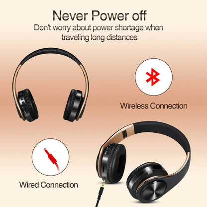 Wireless Bluetooth Headphones Gold - Factory Direct Shop