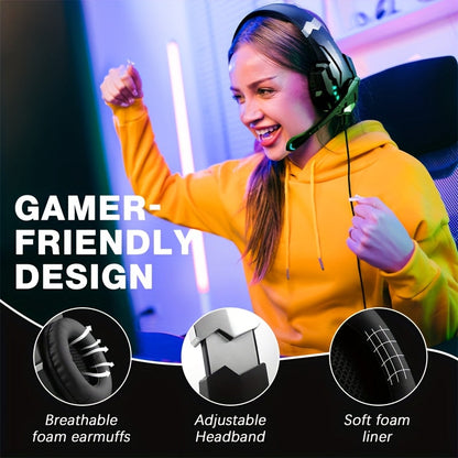 PS5 Wired Gaming Headset with 40mm Surround Sound