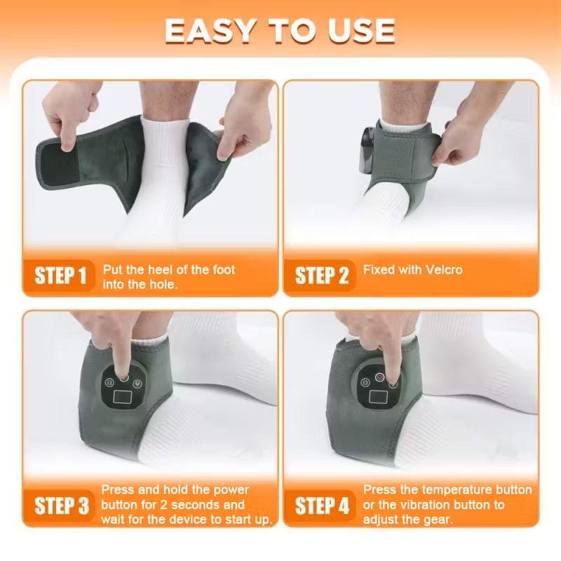 Ankle Heating Massager with Vibration & Heat Therapy