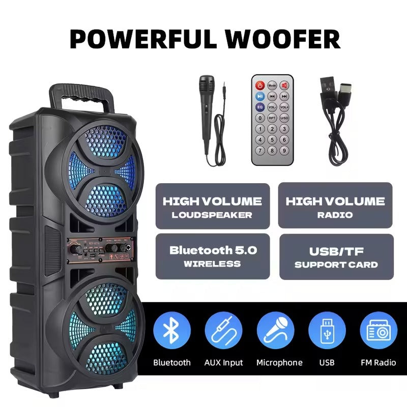 3000W Portable Wireless Speaker with Dual Subwoofers - Factory Direct Shop