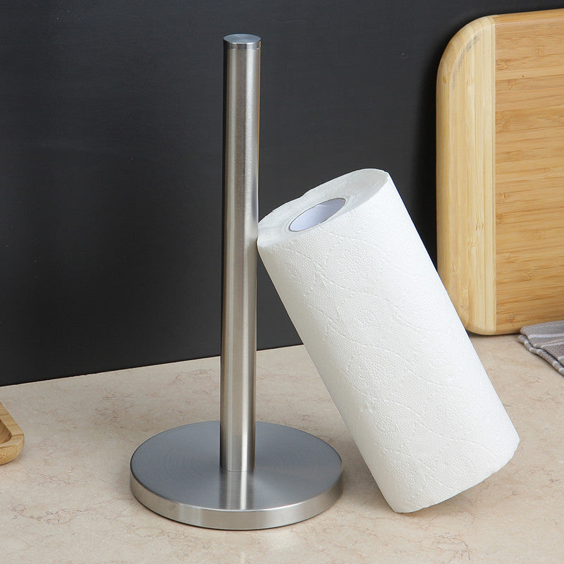 Stainless Steel Paper Towel Holder for Kitchen Countertop Cling Film Storage Rack - Silver ﻿ - Factory Direct Shop