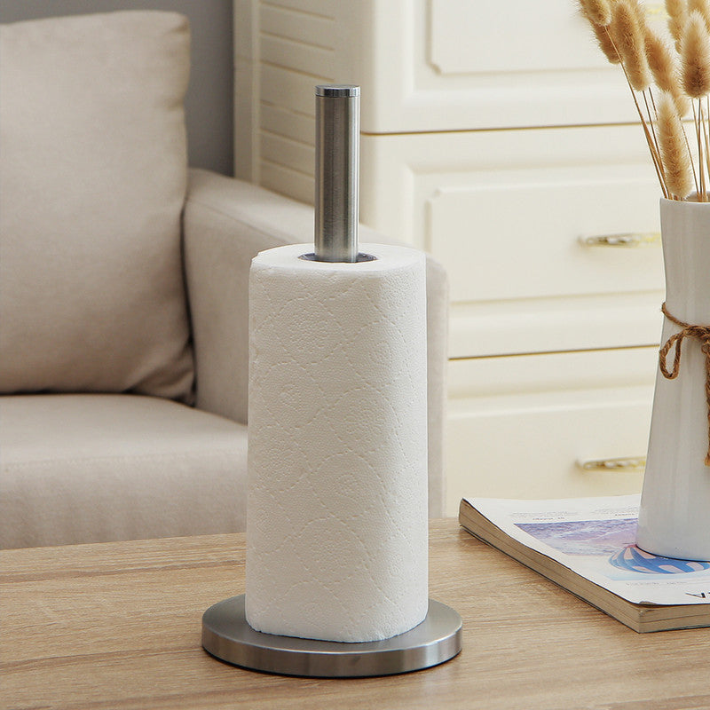 Stainless Steel Paper Towel Holder for Kitchen Countertop Cling Film Storage Rack - Silver ﻿ - Factory Direct Shop