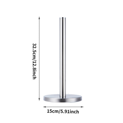 Stainless Steel Paper Towel Holder for Kitchen Countertop Cling Film Storage Rack - Silver ﻿ - Factory Direct Shop