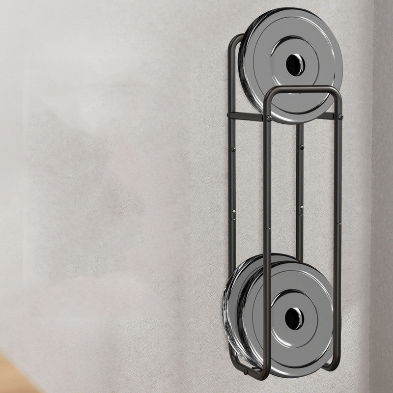 Double - Pole Towel Rack, Wall - Mounted Storage Rack for Bathroom,Black - Factory Direct Shop