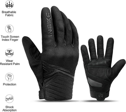 Breathable Mesh Motorcycle Gloves Touchscreen with TPR Palm Pad Hard Knuckle - Back - Medium - Factory Direct Shop