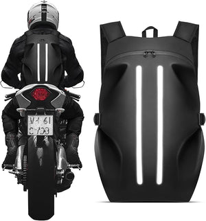 Motorcycle Backpack for Men, Waterproof Helmet Backpack with Reflective, Motorcycle Bag Helmet Bag - Black - Factory Direct Shop