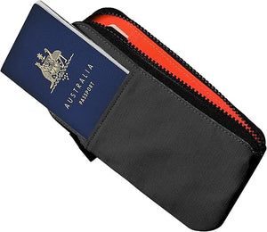 Travel Wallet - RFID Passport Holder, Self Locking Zipper Wear & Tear - Resistant Material, 3 Passport Pockets and 3 Card Slots - HUB Accessories - Green - Factory Direct Shop