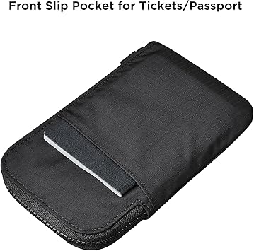 Travel Wallet - RFID Passport Holder, Self Locking Zipper Wear & Tear - Resistant Material, 3 Passport Pockets and 3 Card Slots - HUB Accessories - Green - Factory Direct Shop