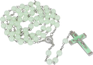 Rosary Beads Catholic - Green Rosaire Glow in the Dark Cross Necklace for Men Women - Green - Factory Direct Shop