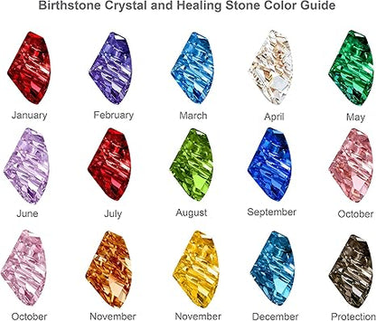 Infinity Love Heart Birthstone Earrings for Women, Crystal Stud Earrings with Healing Stones, Allergy-Free Jewelry for Women with Gift Box, Silver-tone Birthstone Crystals Earrings-08-August Birthstone-Peridot Green