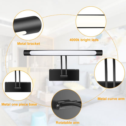 Hardwired Picture Light for Wall Black,14 inch Night Light LED Wall Sconces for Pictures,Dart Board Lights Wall Lights for Dartboard Mirror Frame Gallery - Factory Direct Shop