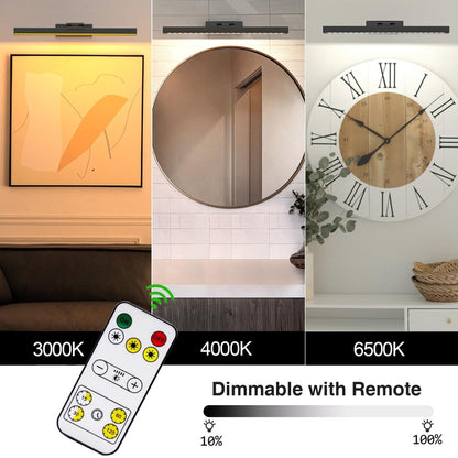 Picture Light Battery Operated, 16in Wireless Art Light for Paintings Color Temperature Adjustable Dimmable Battery Picture Light with Remote Control for Gallery Dartboard Art Bedroom Bathroom - Factory Direct Shop