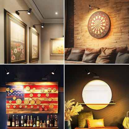 Rechargeable Picture Light with Remote Control, Adjustable Wall Sconce, 4000mAh Battery, Dimmable LED Art Light for Gallery, Bedroom & Bathroom - Factory Direct Shop