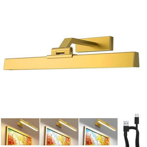 Picture Lights for Wall, Battery Operated Picture Light 16in Gallery Light for Paintings CCT Dimmable Gold - Factory Direct Shop