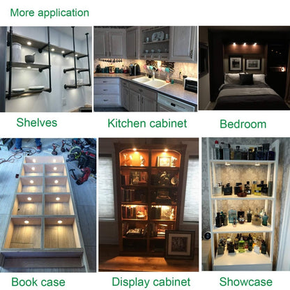 Dimmable & Timing Under Counter Lights Kitchen with Wireless RF Remote,Ultra - Thin 240V LED Cabinet Lights,12W Shelf Lights，6 Lights,Daylight White - Factory Direct Shop