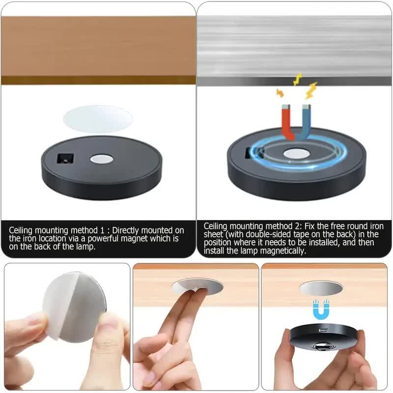 3 Lights LED Rechargeable Slim Cabinet Light, 2cm, Remote Control, Magnetic Mount - Factory Direct Shop