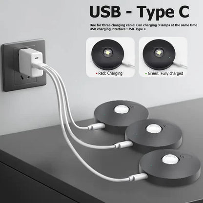 6 Lights LED Rechargeable Slim Cabinet Light, 2cm, Remote Control, Magnetic Mount - Factory Direct Shop