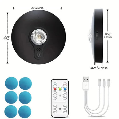 6 Lights LED Rechargeable Slim Cabinet Light, 2cm, Remote Control, Magnetic Mount - Factory Direct Shop