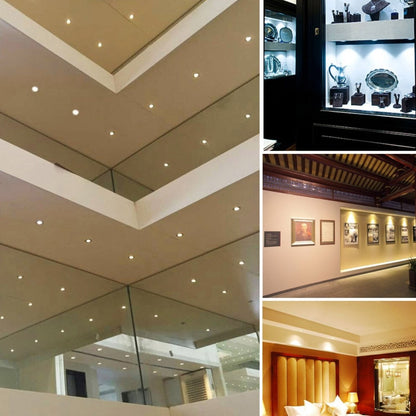 12V Under Cabinet LED Lights 9 Packs of Recessed Mini Downlights for Indoor with Hard Wired Cable and Connectors for Stair Step Furniture Showcase Lighting (Warm White) - Factory Direct Shop