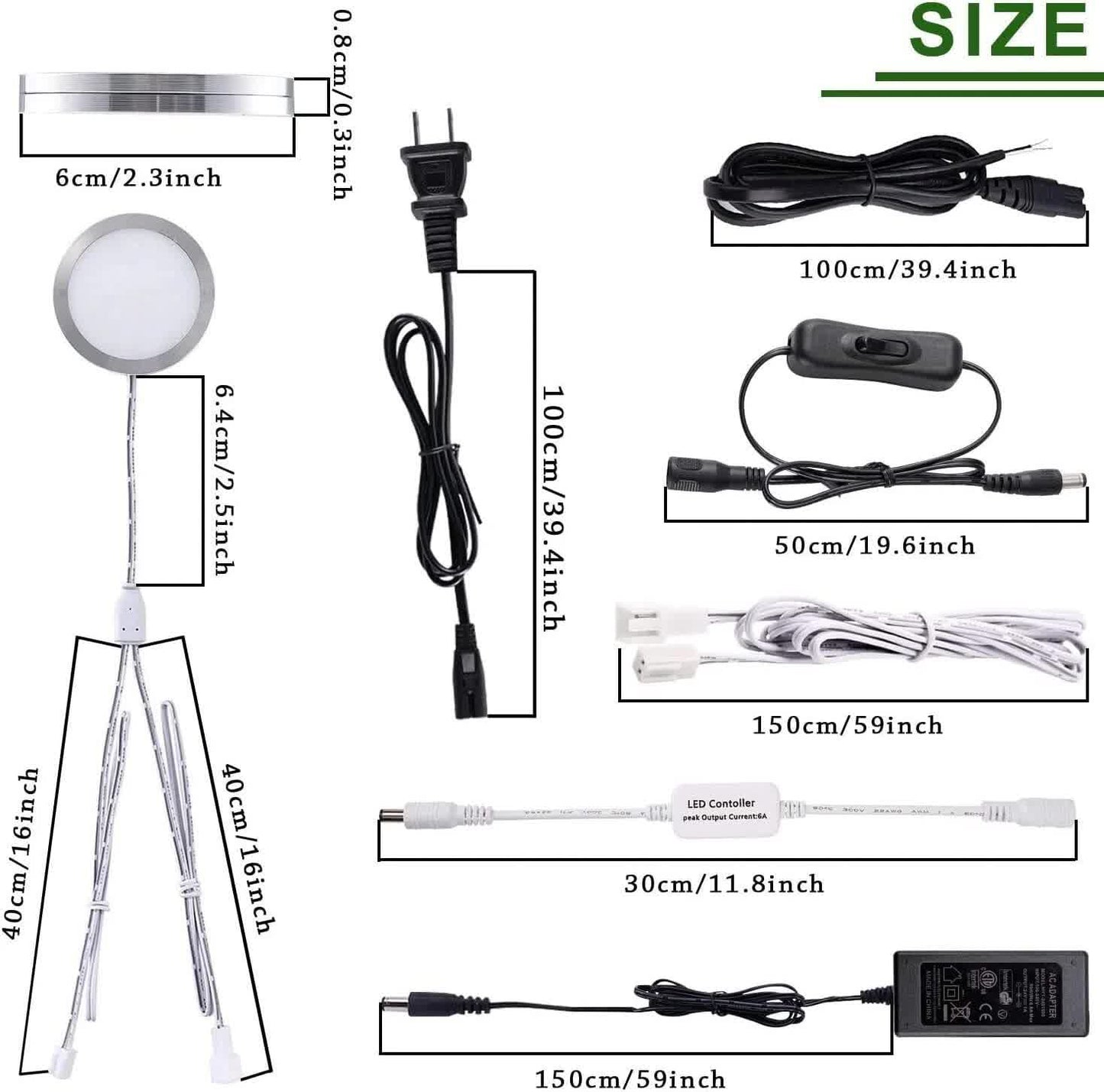 Linkable Under Cabinet LED Lighting 12V Dimmable Puck Lights with Wireless RF Remote Control, Hardwired & Wall Plug in for Kitchen Mood Lighting,Warm White - Factory Direct Shop