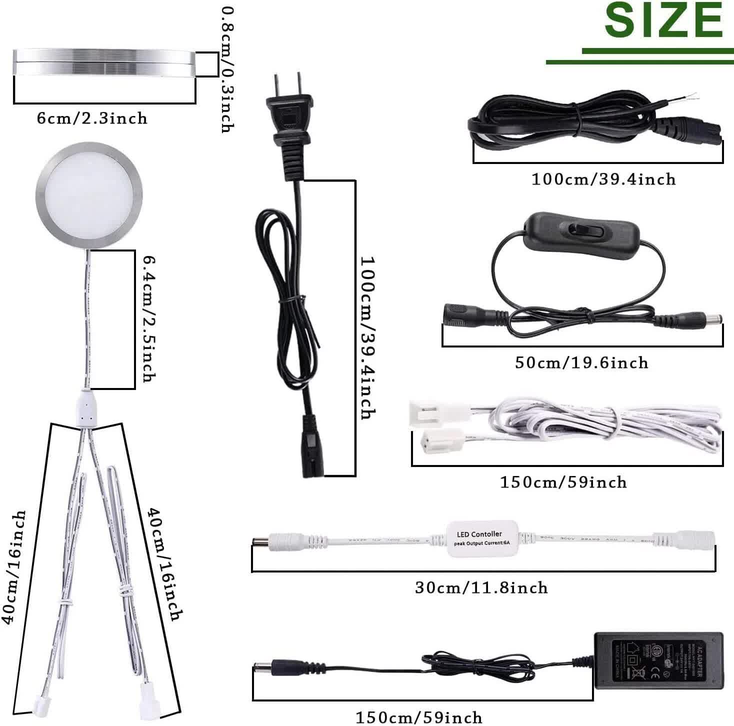 Linkable Under Cabinet LED Lighting 12V Dimmable Puck Lights with Wireless RF Remote Control, Hardwired & Wall Plug in for Kitchen Mood Lighting,Warm White - Factory Direct Shop