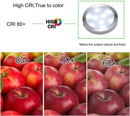 Linkable Under Cabinet LED Lighting 12V Dimmable Puck Lights with Wireless RF Remote Control, Hardwired & Wall Plug in for Kitchen Mood Lighting,Warm White - Factory Direct Shop