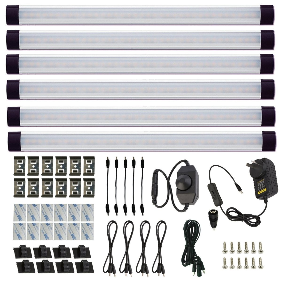 Dimmable LED Under Cabinet Lighting Under Counter LED Light Bar Linkable Kit with Rocker Switch Kitchen,Showcase,Shelf Lighting(6 Panel Kits Warmwhite) - Factory Direct Shop