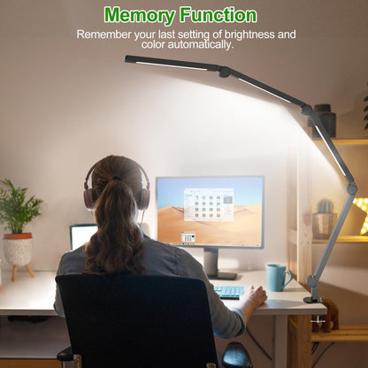 LED Desk Lamp,Foldable Table Lamp for Computer and Desktop,Flexible Clamp on Desk Lamps,Black Portable Desk Lamp for Home Office Reading,Working,Computer Desk,Study Lamp for Kids - Factory Direct Shop