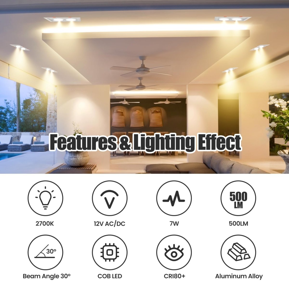 AR70 LED Light Bulb BA15D B15 Base, AC/DC12V Input, 7W 500lm for Home Household Commercial Lighting, 50W Halogen Lamp Replacement(Warm White,4 Pack) - Factory Direct Shop