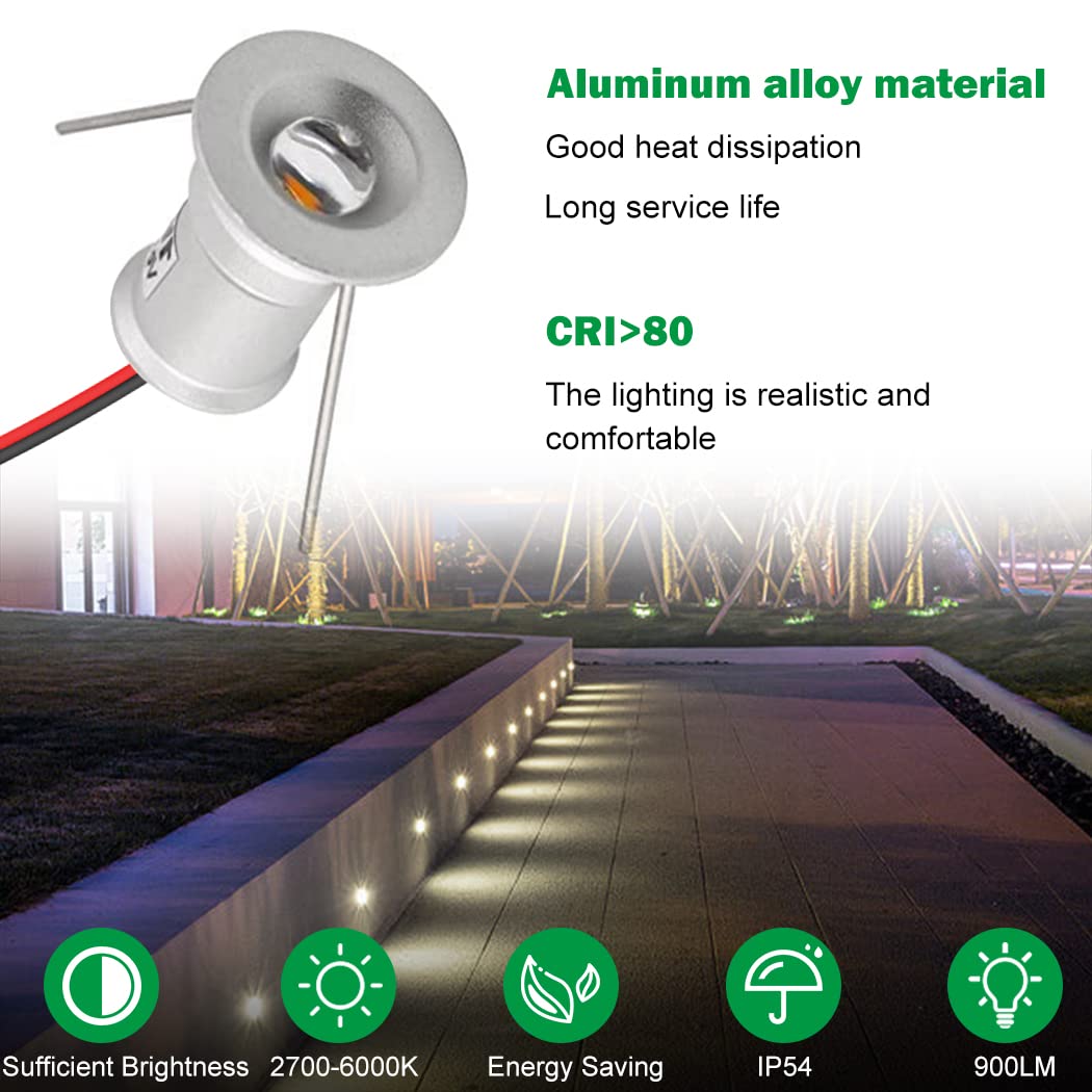 LED Small Recessed Ceiling Lights Spot Lights Downlights,IP54 Ceiling Ultra Slim 9 Pack,Small Spot Lamp with Hardwired for Kitchen,Stairs,Hallway,DIY Lighting,Bookshelf (6000K Daylight White) - Factory Direct Shop