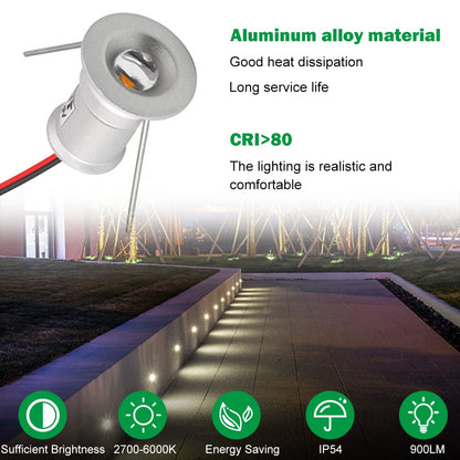 LED Small Recessed Ceiling Lights Spot Lights Downlights,IP54 Ceiling Ultra Slim 9 Pack,Small Spot Lamp with Hardwired for Kitchen,Stairs,Hallway,DIY Lighting,Bookshelf (6000K Daylight White) - Factory Direct Shop