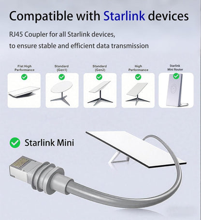 Starlink Coupler for Starlink Cable/Cat7/Cat6/Cat5E/Cat5 Network LAN Cable Extender IP68 Waterproof (PoE Supported) - Factory Direct Shop