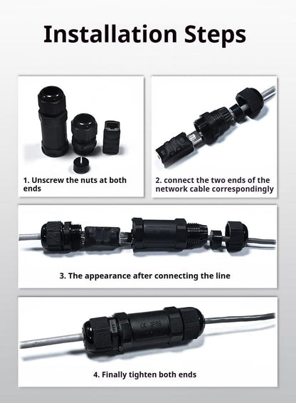 Starlink Coupler for Starlink Cable/Cat7/Cat6/Cat5E/Cat5 Network LAN Cable Extender IP68 Waterproof (PoE Supported) - Factory Direct Shop
