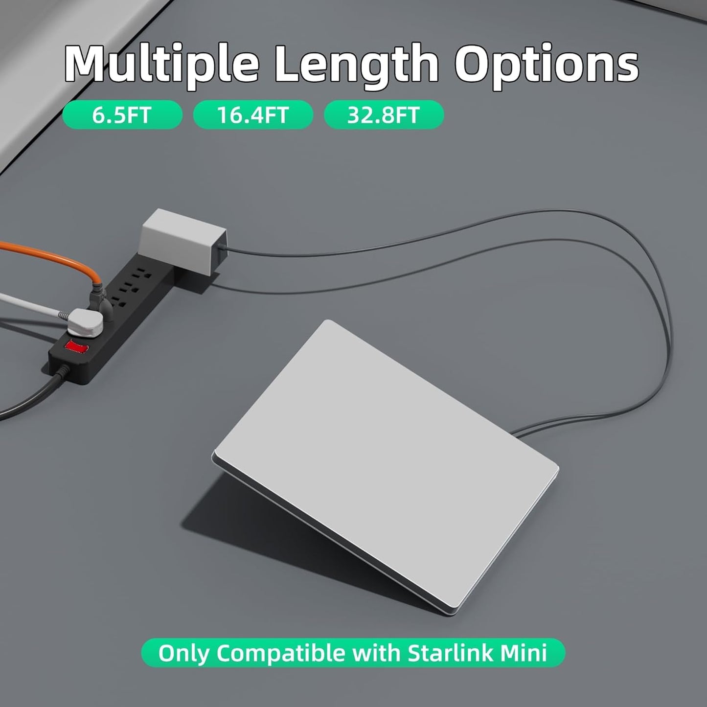 Starlink Mini Power Cable 18AWG - 5521 DC to DC - 65.5FT - Factory Direct Shop