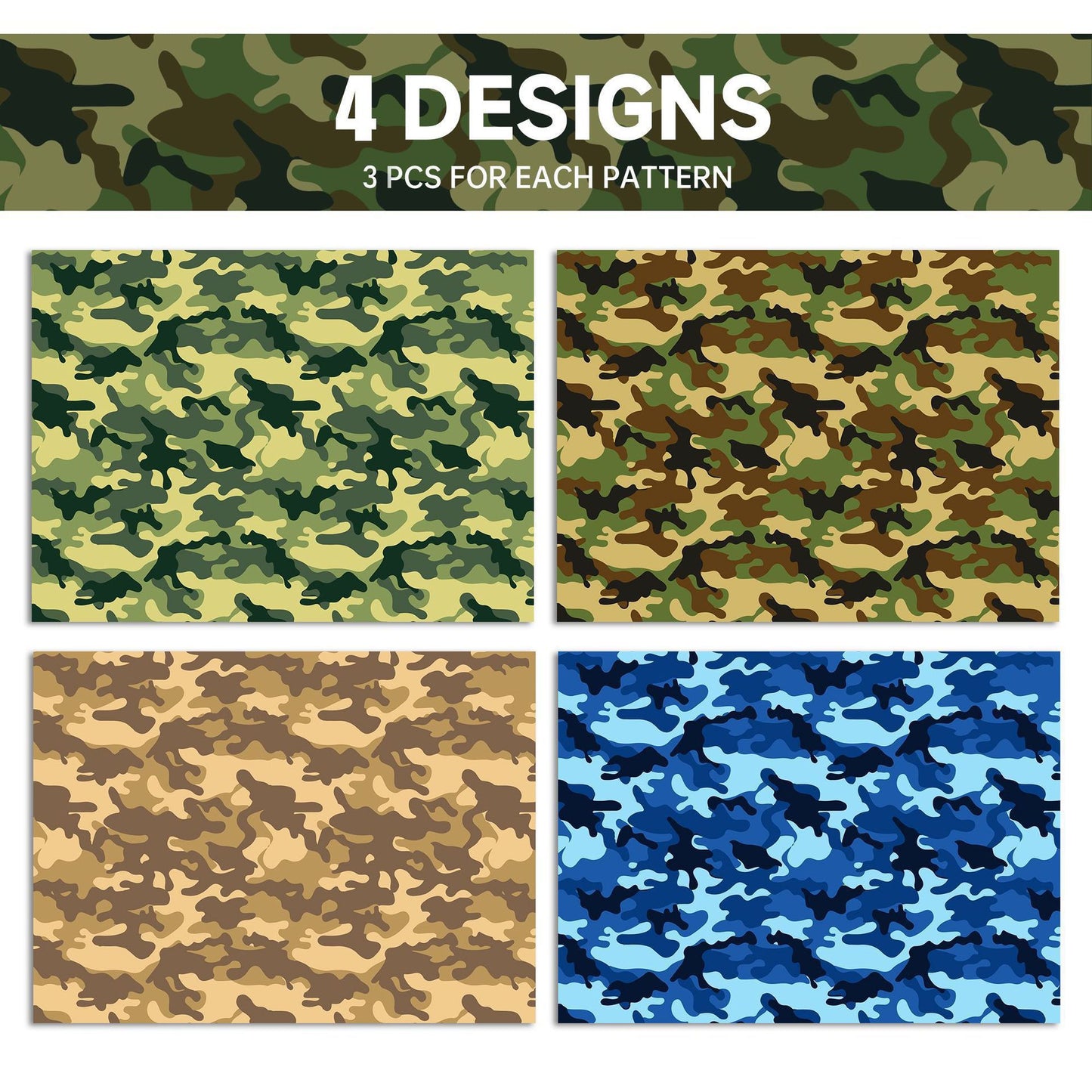 Wrapping Paper - Style WZ021 (12-Sheet Set)