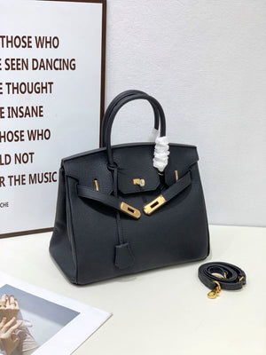 2025- Euro-american Elegant Crocodile Leather  Handbag Bag - Birkin 25,black ,palladium Hardware