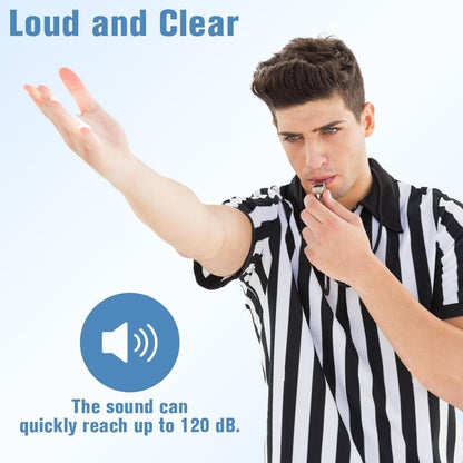 24 Pack Stainless Steel Whistles with Lanyards – Durable Loud Sports, Coaching, Referee, Party Favors, Outdoor Safety Whistles